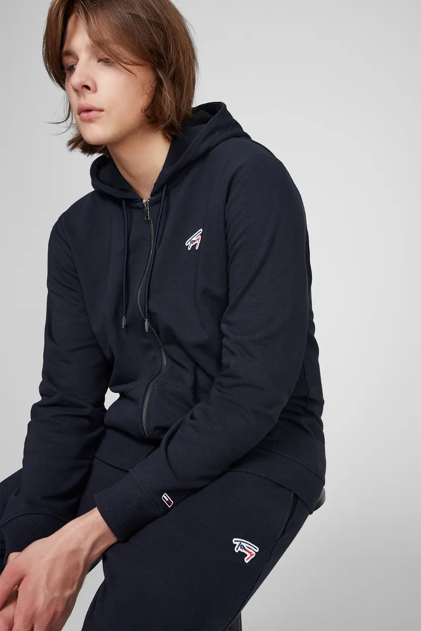 Чоловіче темно-синє худі TJM REG SIGNATURE ZIP-THRU Tommy Jeans ...