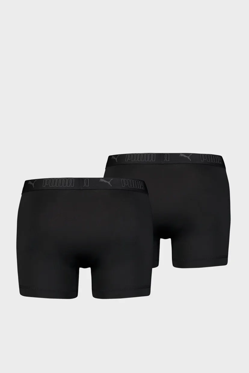 Чоловічі чорні боксери (2 шт) PUMA Sport Men’‎s Microfiber Boxers 2 Pack 8