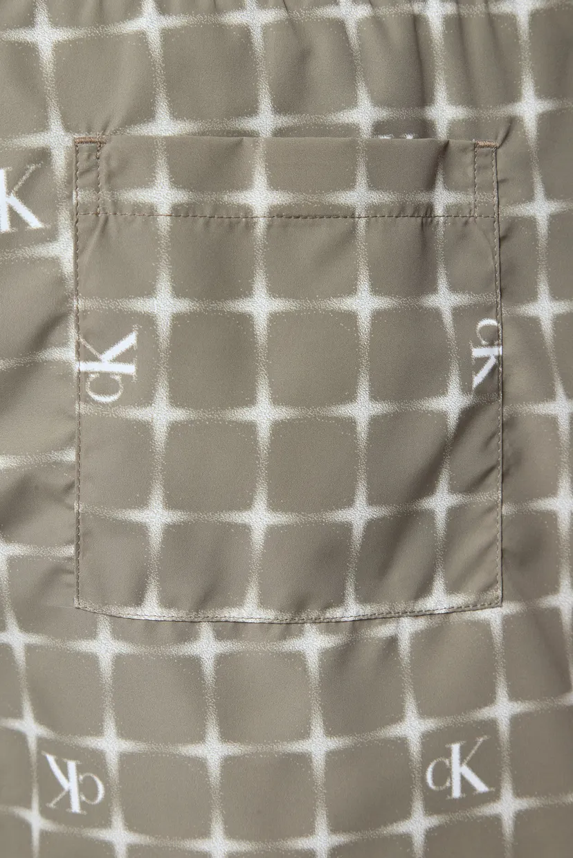 Чоловічі оливкові плавальні шорти з візерунком SHORT DRAWSTRING-PRINT 5