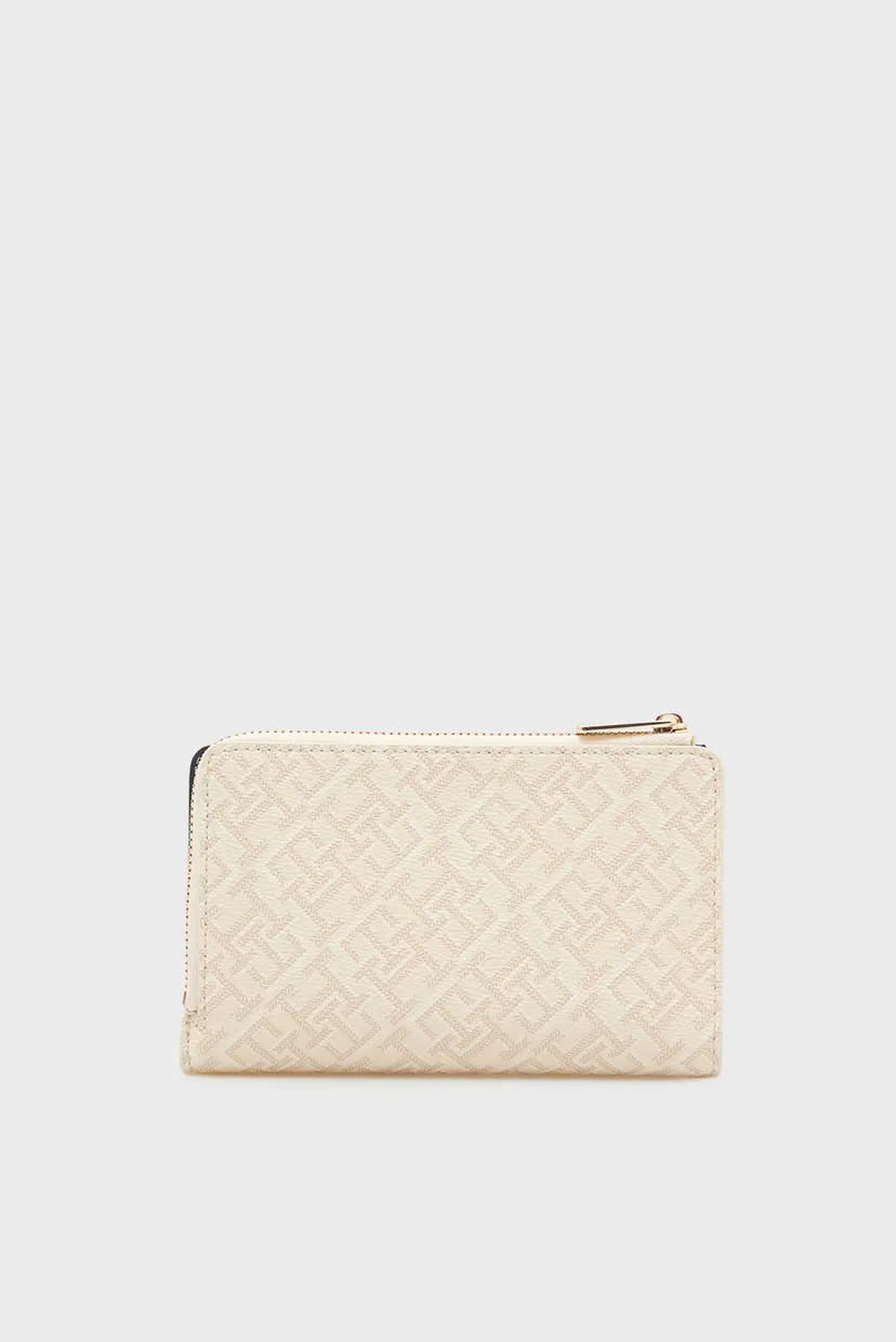 Женский бежевый кошелек с узором CON BIFOLD 4