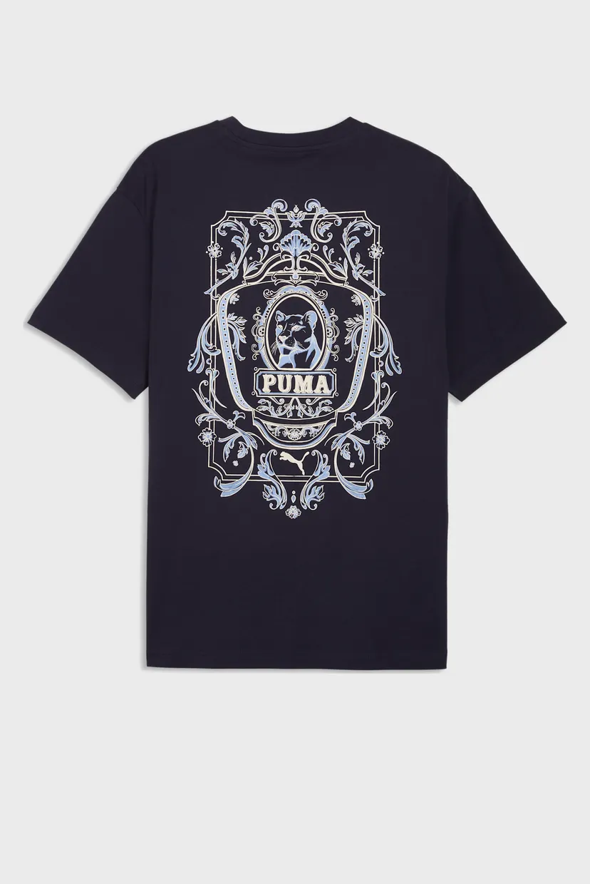 Мужская темно-синяя футболка Graphic Relaxed Tee Men 5