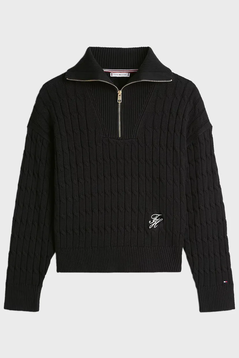 Жіноча чорна кофта CO CABLE MID GG 1/2 ZIP LS SWT 5