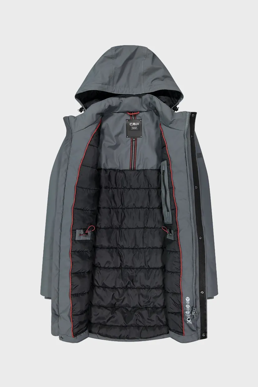 Мужская серая парка ZIP HOOD FEEL WARM 4