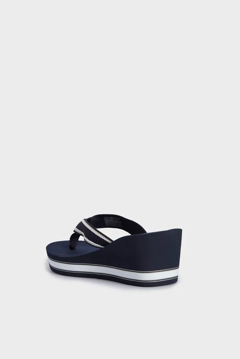 Жіночі темно-сині в'єтнамки HILFIGER WEDGE BEACH SANDAL 5