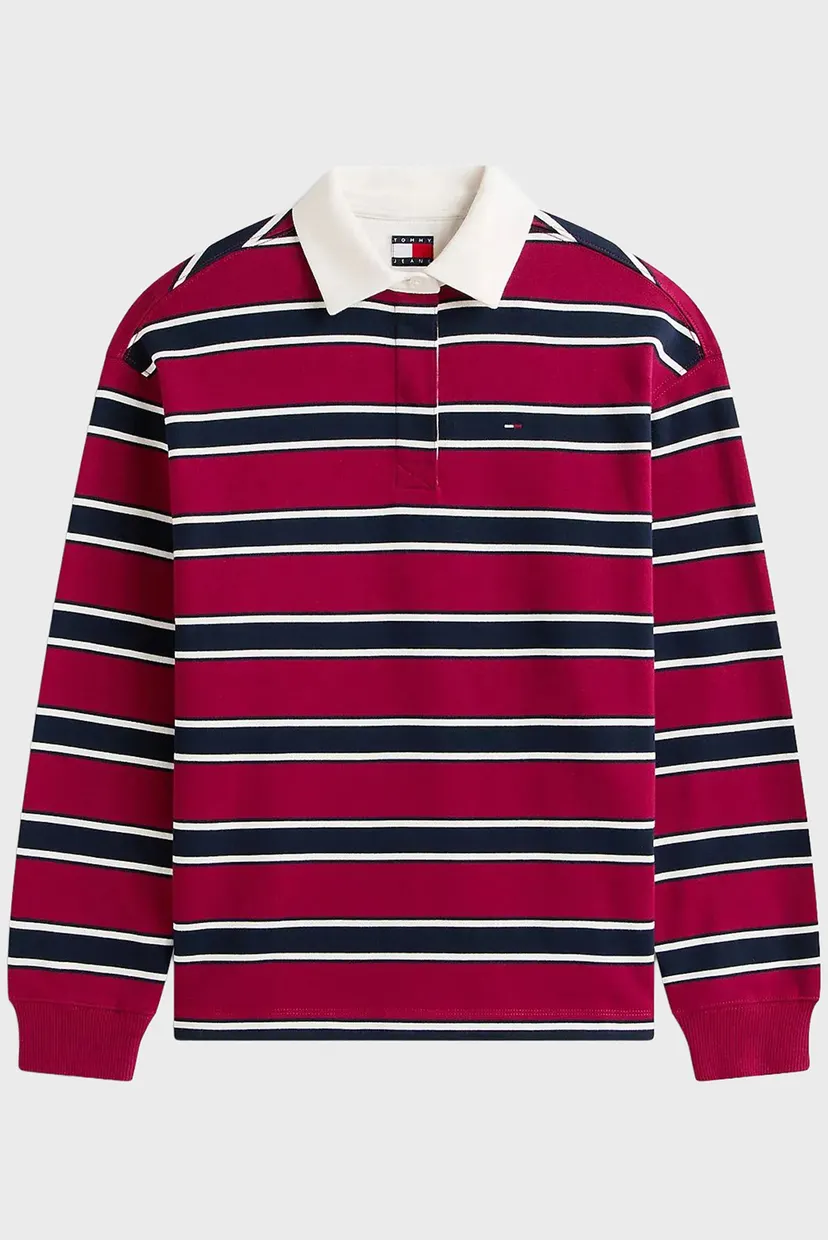 Женское бордовое поло в полоску RLX S-FLAG STRIPE 5