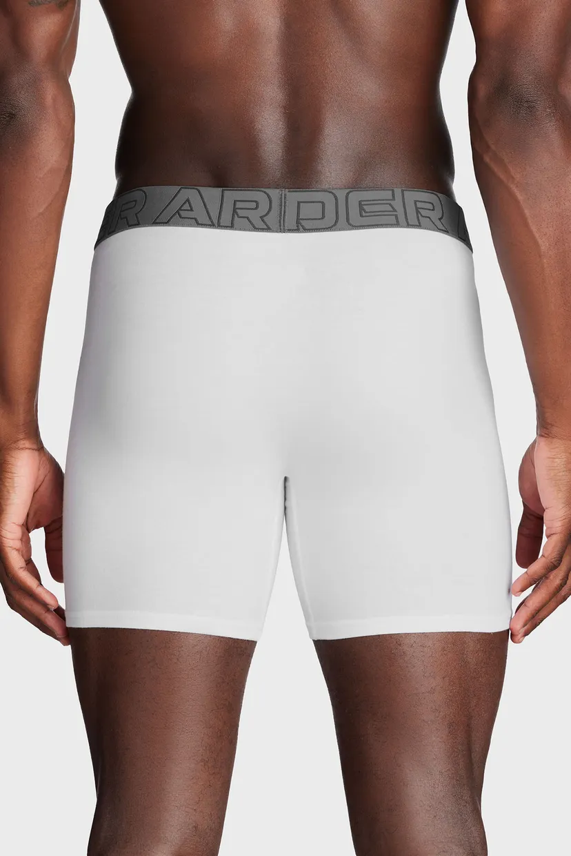 Мужские белые боксеры (3 шт) M UA Perf Cotton 6in 3