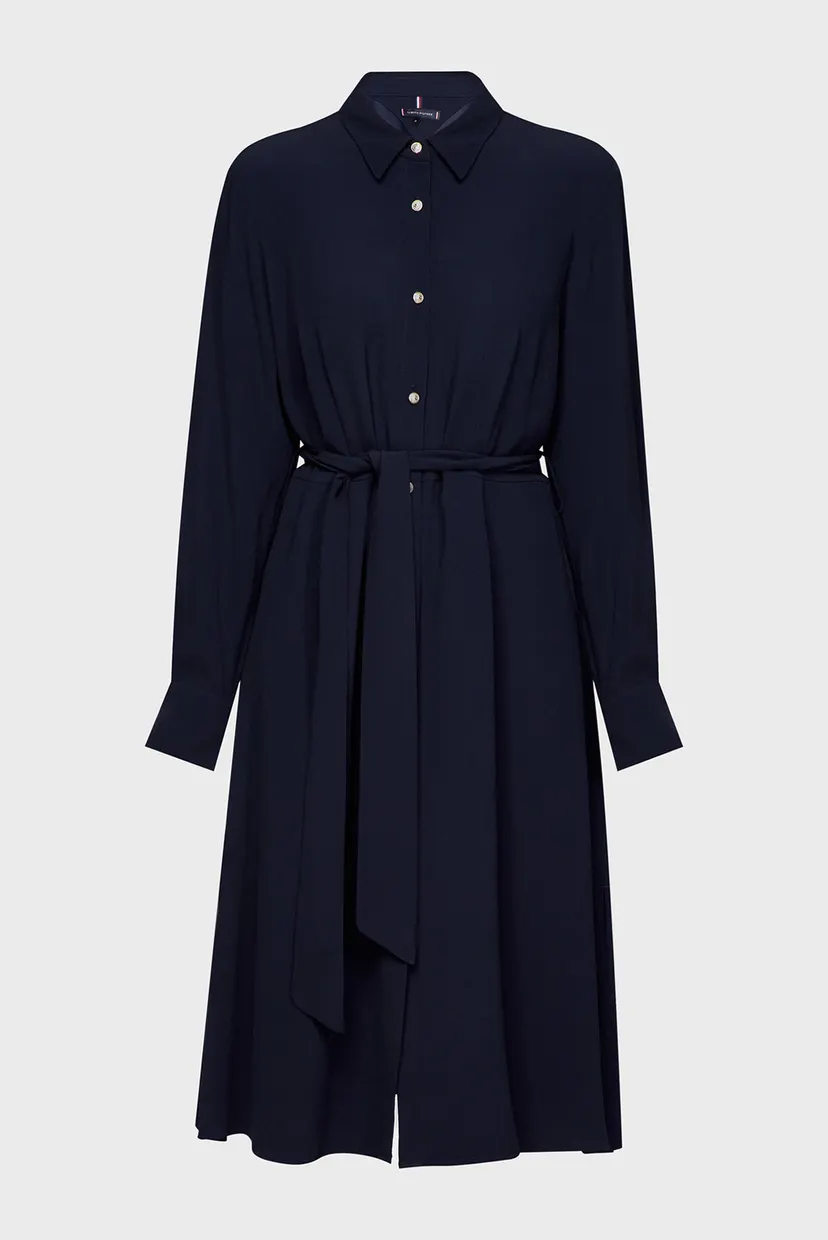 Женское темно-синее платье CREPE KNEE SHIRT DRESS LS 5