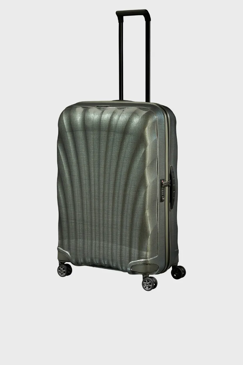 Темно-зелена валіза 75 см C-LITE METALLIC GREEN 6