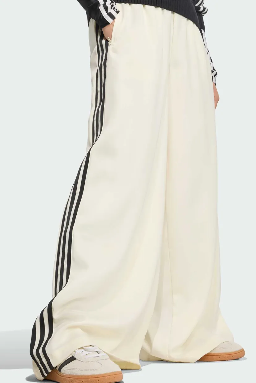 Женские белые спортивные брюки Satin Wide Leg 5