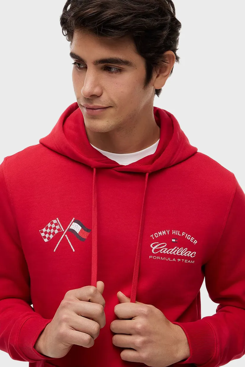 Чоловіче червоне худі TH x Cadillac Formula 1® Team 4