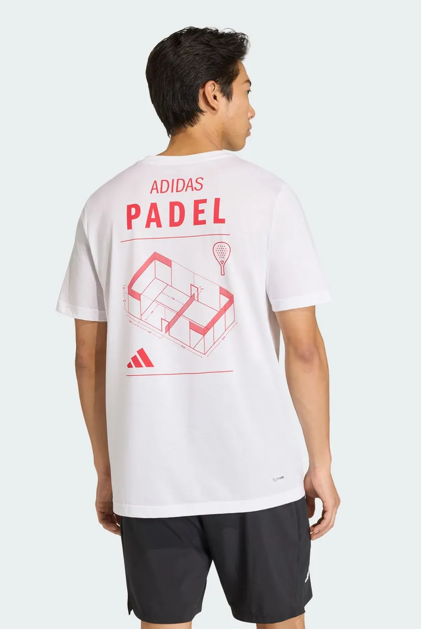 Чоловіча біла футболка Padel Category Graphic 3