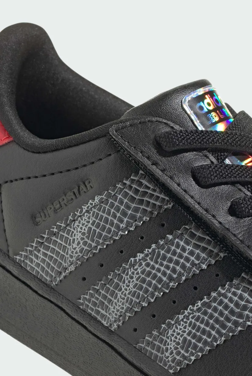 Дитячі чорні снікерси SUPERSTAR LED LIGHTS COMFORT CLOSURE ELASTIC LACE 9
