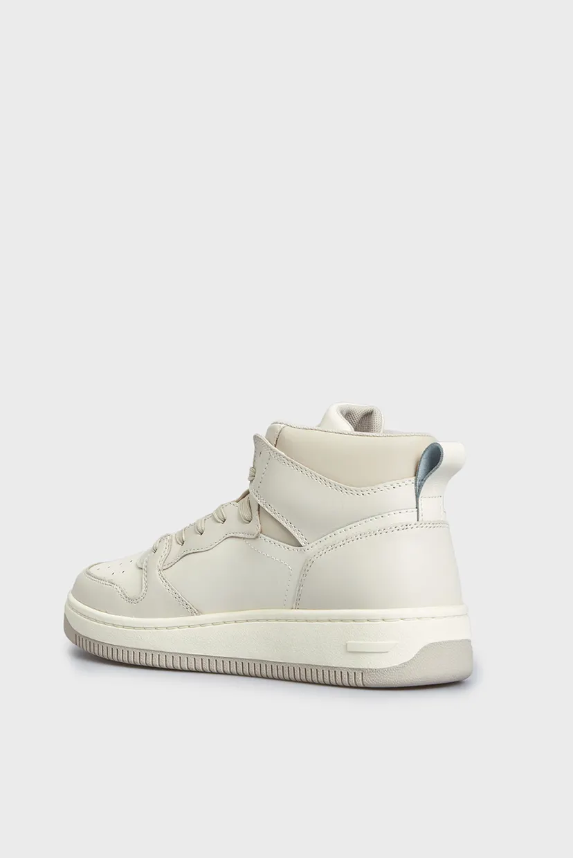 Жіночі бежеві шкіряні кросівки TJW RETRO BASKET MC LEATHER MIX 5