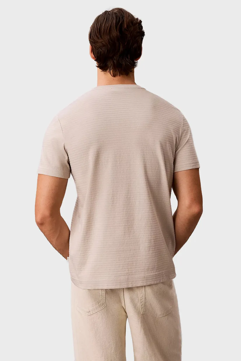 Чоловіча бежева футболка TEXTURED STRIPE 4