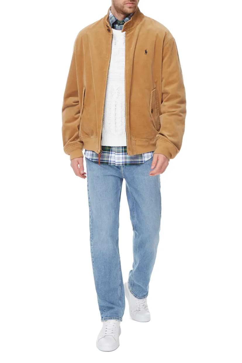 Мужская бежевая вельветовая куртка Polo Ralph Lauren 710811317006