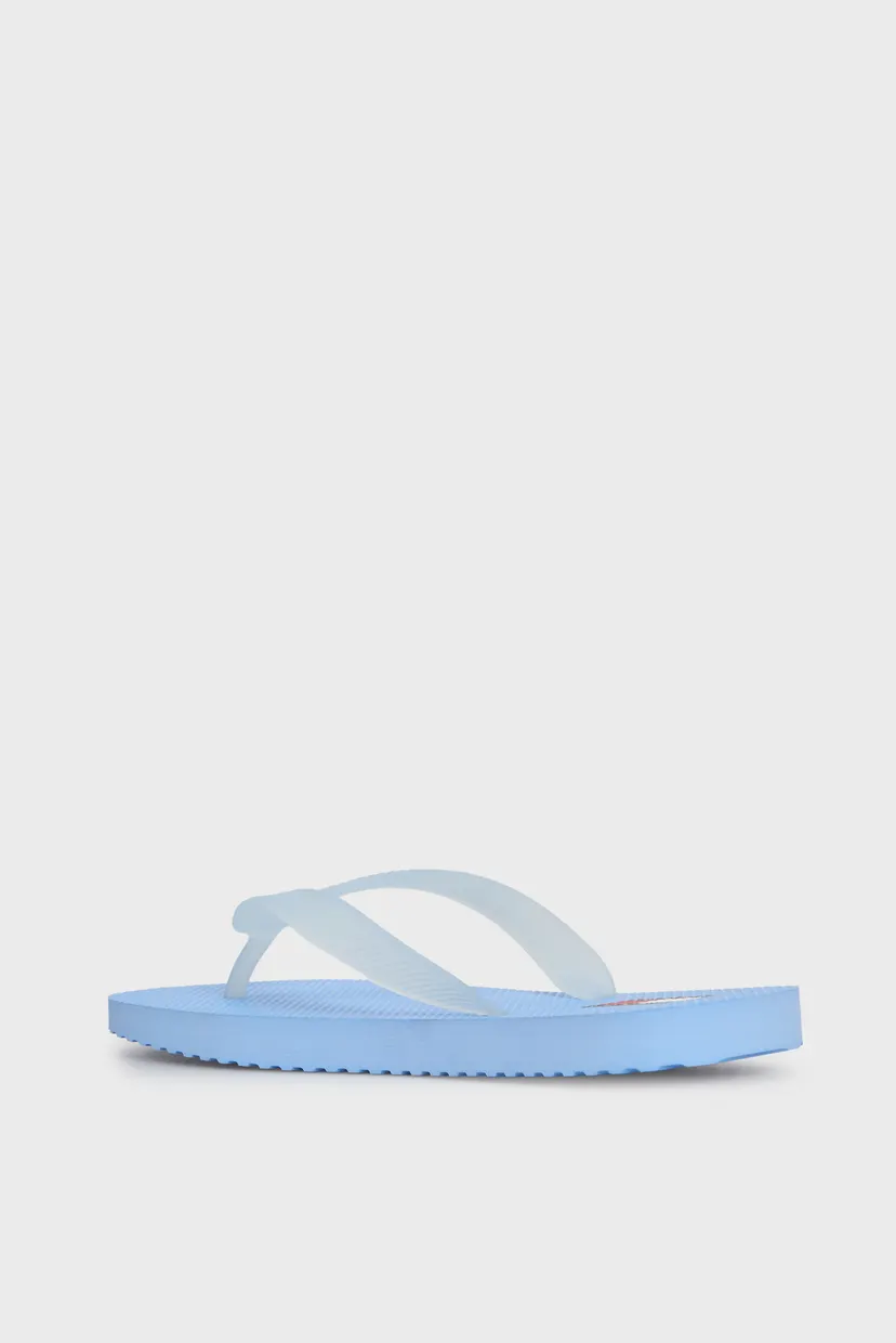 Жіночі блакитні в'єтнамки LOGO FLIP FLOP 4