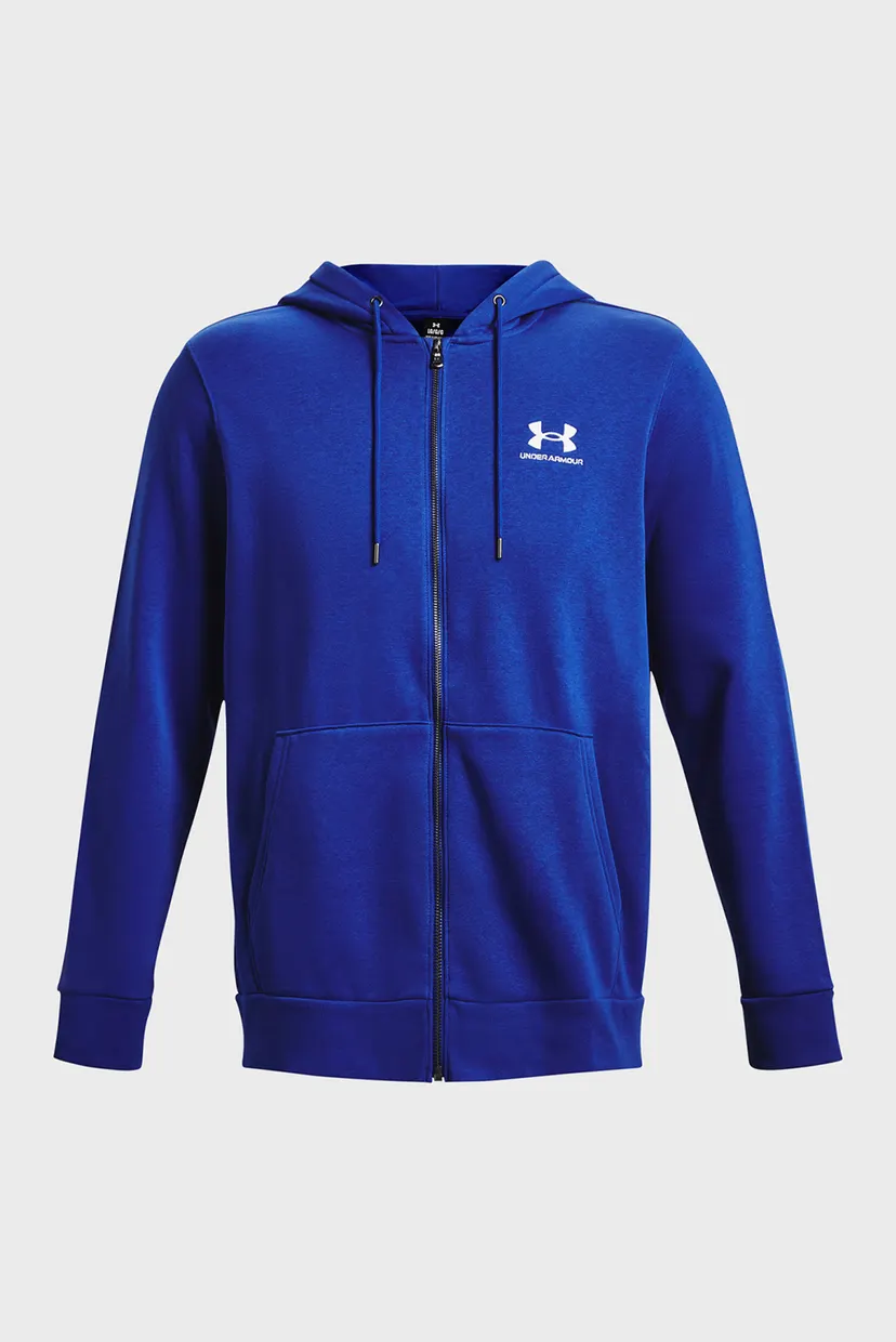 Чоловіче синє худі UA Essential Fleece FZ 5