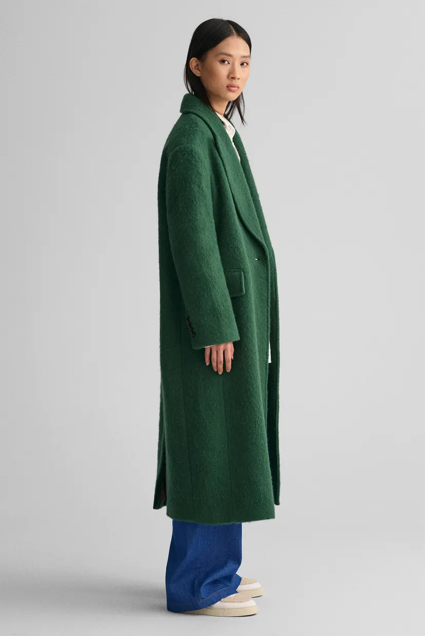 Жіноче зелене вовняне пальто WOOL BLEND OVERCOAT 4
