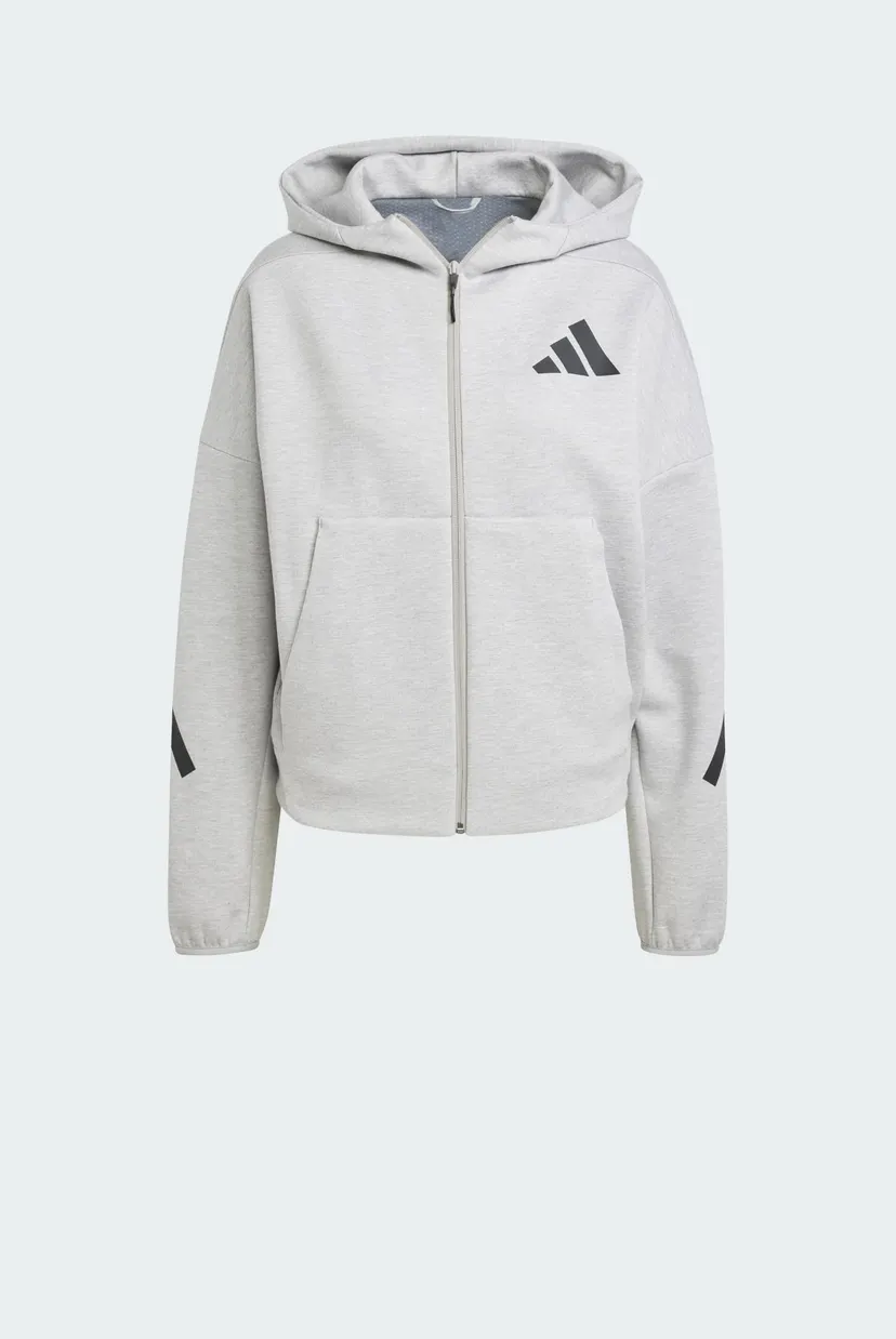 Женское светло-серое худи adidas Z.N.E. Full-Zip 6