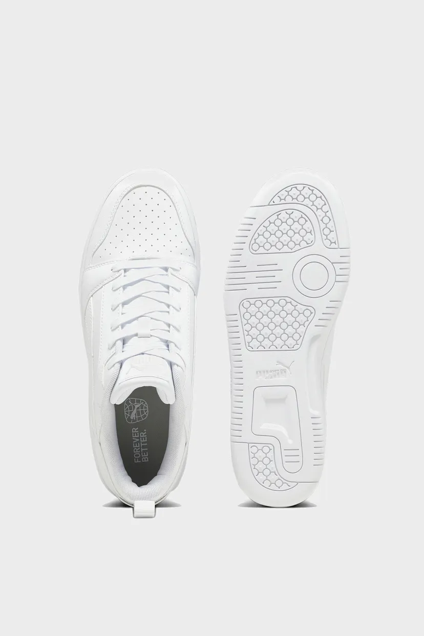 Белые кожаные сникерсы Rebound V6 Low Sneakers 4