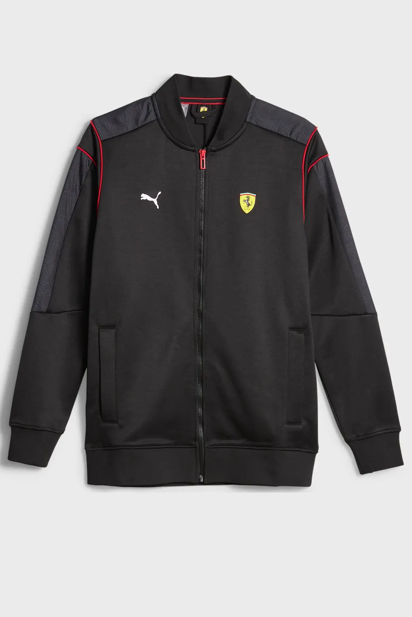 Мужской черный бомбер Scuderia Ferrari Race MT7 Track Jacket 7