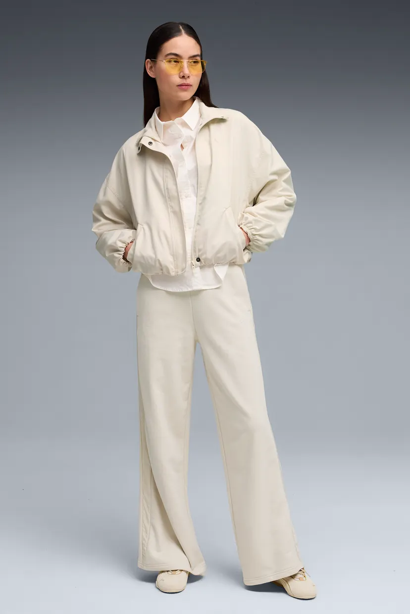 Женские бежевые спортивные брюки HER High-Waist Wide-Leg Pants