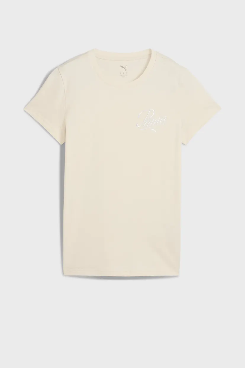 Женская белая футболка ESS SCRIPT Tee Women 4