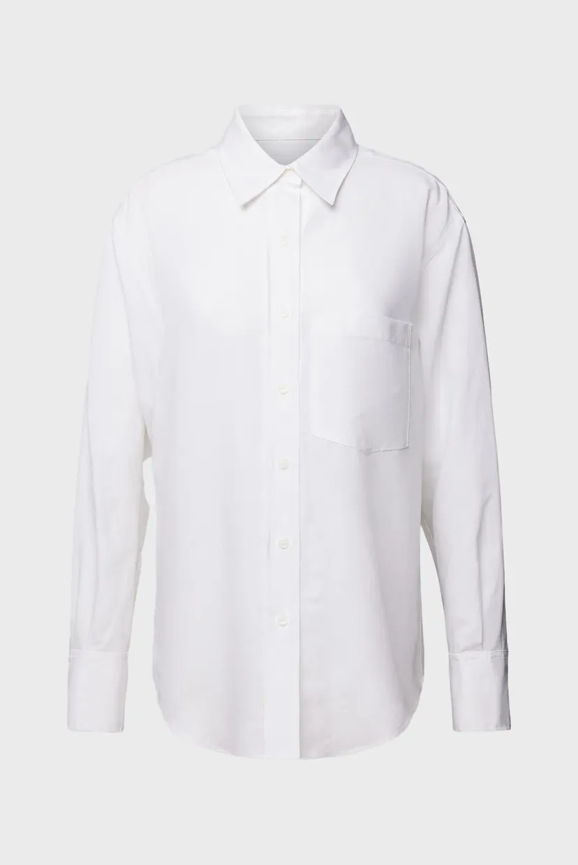 Женская белая рубашка LINEN BLEND RELAXED 4