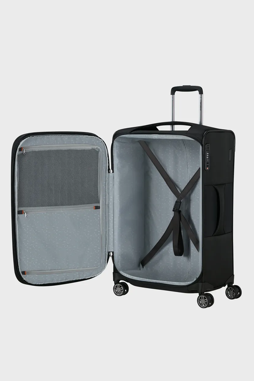 Черный чемодан 67 см RE-LITE BLACK 5