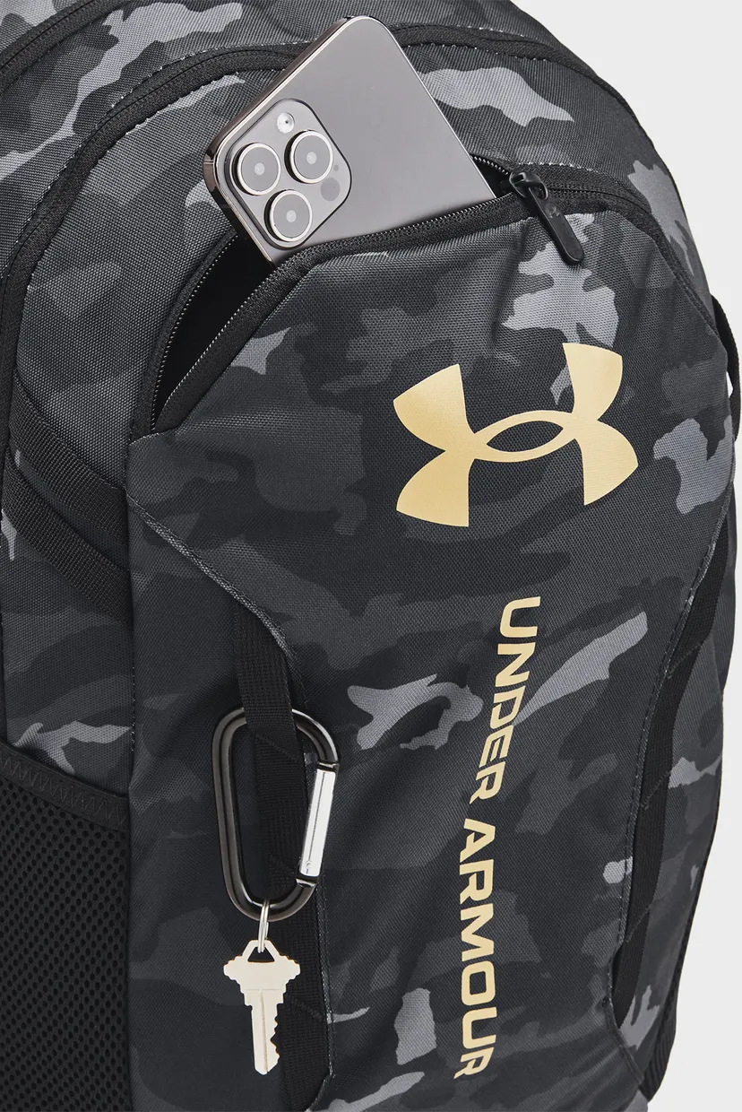 Чорний камуфляжний рюкзак UA Hustle 6.0 Backpack 4