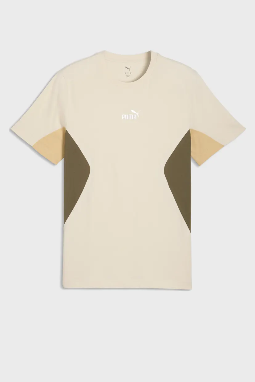 Мужская бежевая футболка Essentials Block Tee Men 4