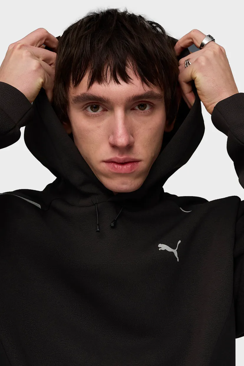 Мужское черное худи PUMATECH Relaxed Hoodie Men 4
