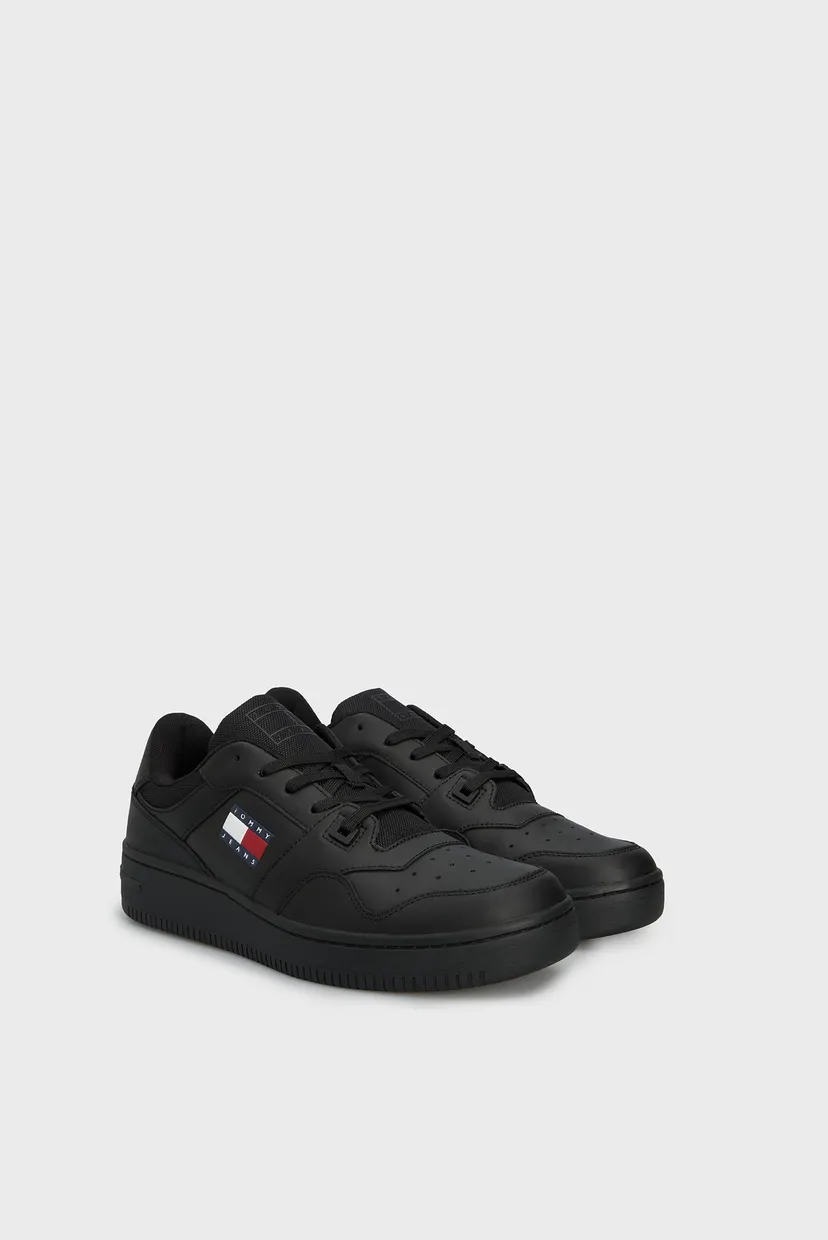 Мужские черные кожаные сникерcы TJM RETRO BASKET ESS 3