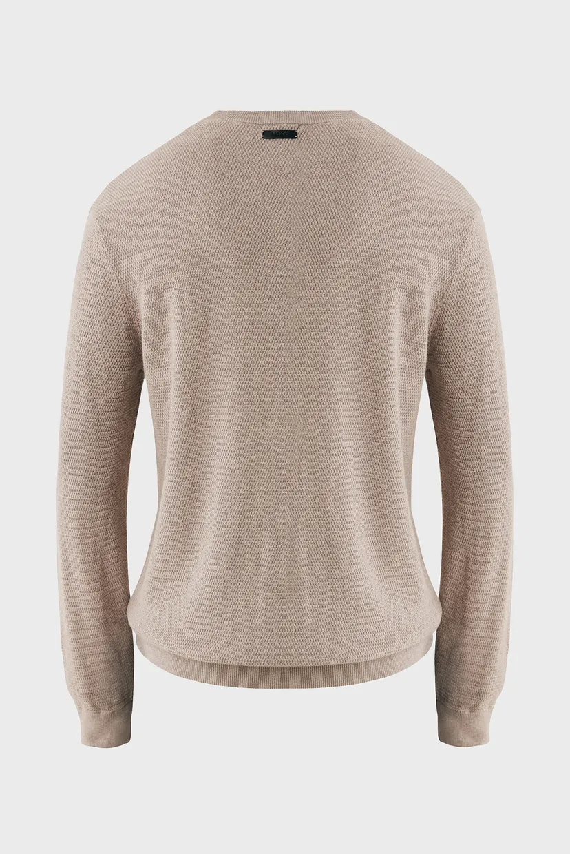Чоловічий бежевий джемпер Structured knit sweater 6