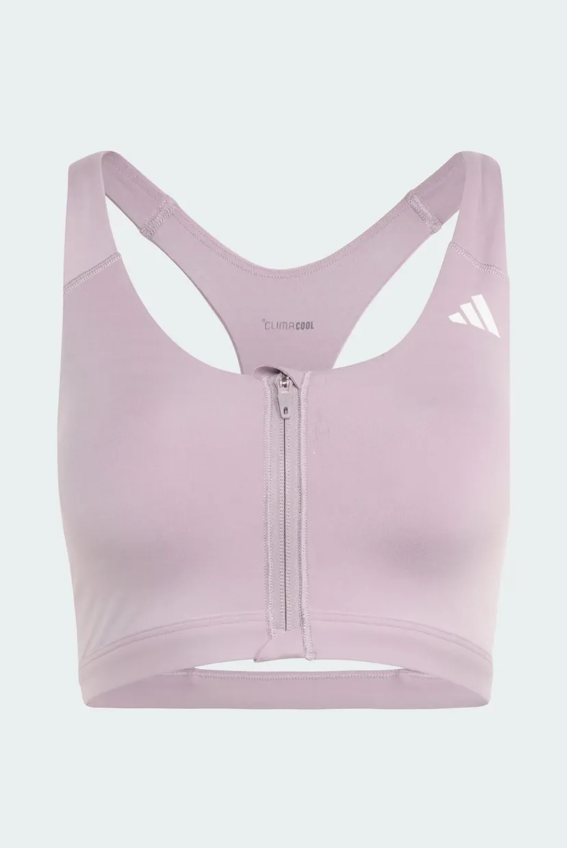 Жіночий бузковий топ Optime Essentials Workout Zip-Front Medium Support 5