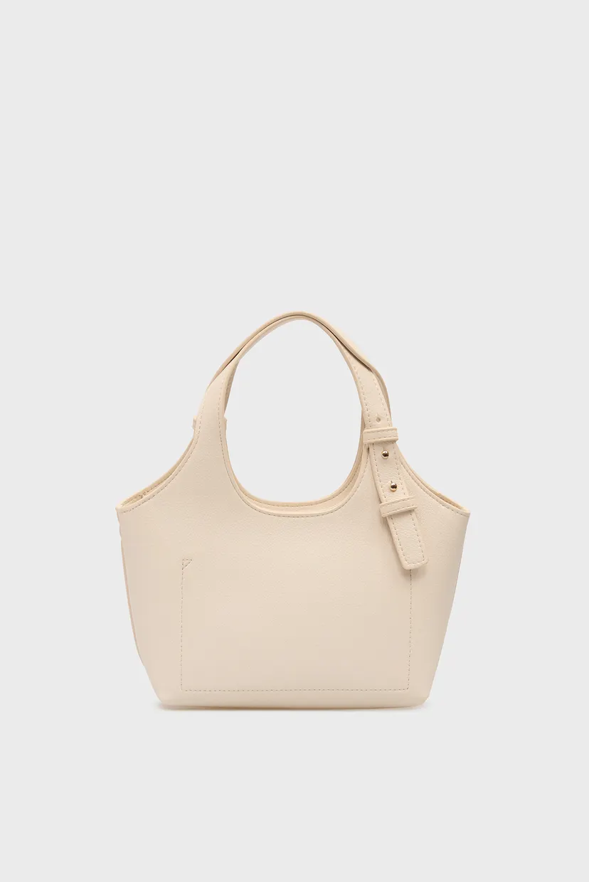 Женская белая сумка LOGO MINI TOTE 4
