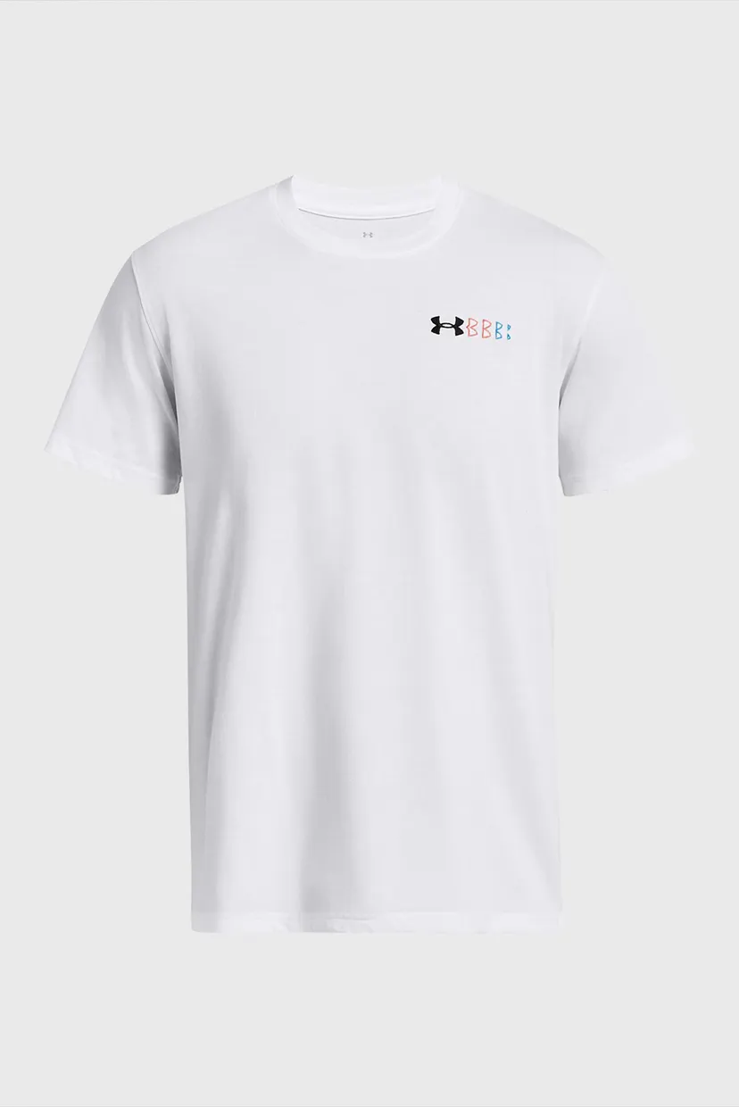 Чоловіча біла футболка UA HW LC LOGO REPEAT SS 3