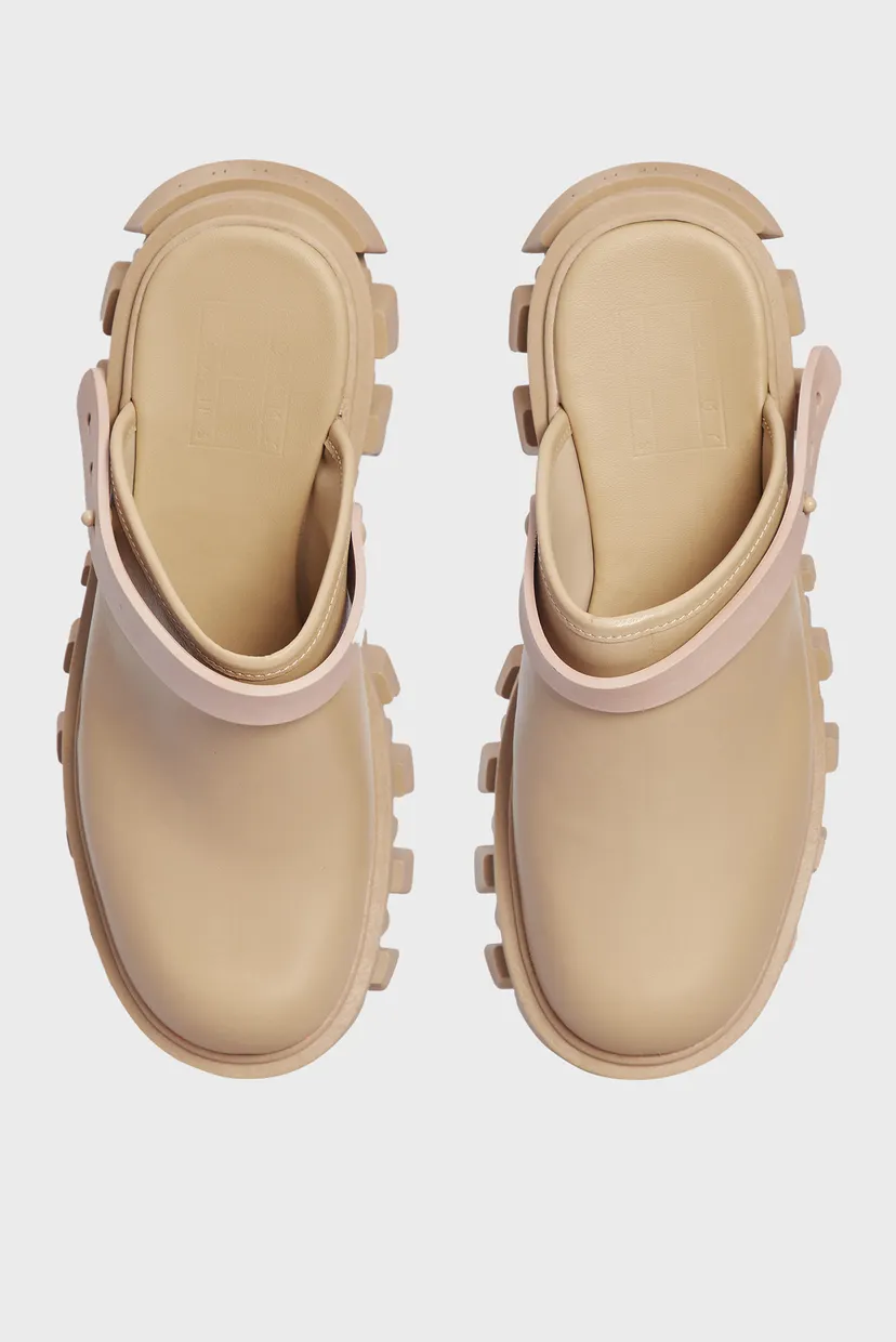 Жіночі бежеві шкіряні клоги TOMMY JEANS CHUNKY MULE LEATHER 4