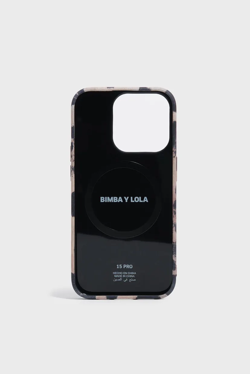 Жіночий бежевий чохол з візерунком для iPhone 15 Pro 3