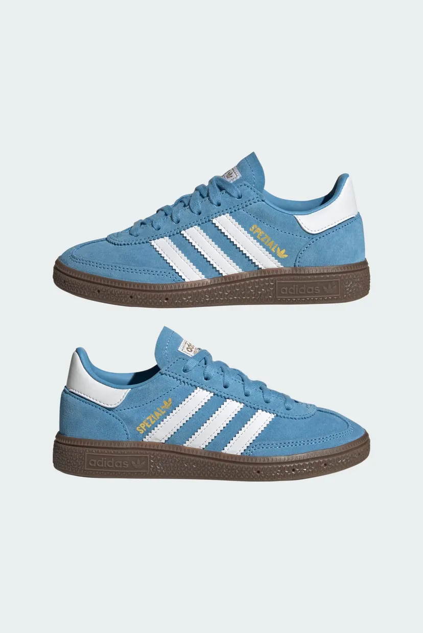 Детские голубые замшевые сникерсы Handball Spezial Kids 7