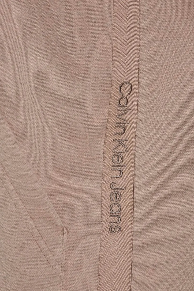 Мужское бежевое худи LOGO TAPE ZIP THROUGH 4