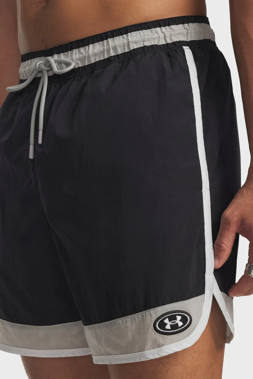 Мужские черные шорты UA Icon Woven Track Shorts 4