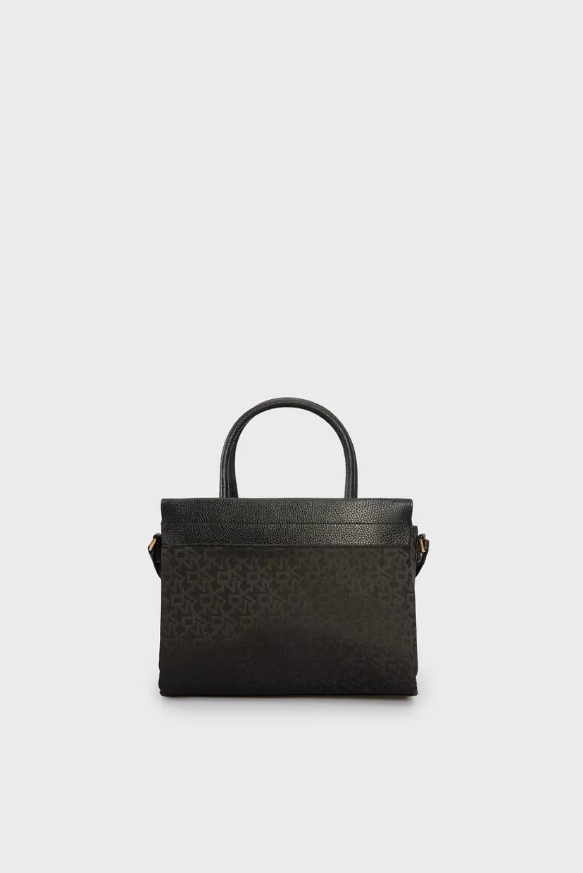 Женская черная сумка с узором ROSA SATCHEL 4
