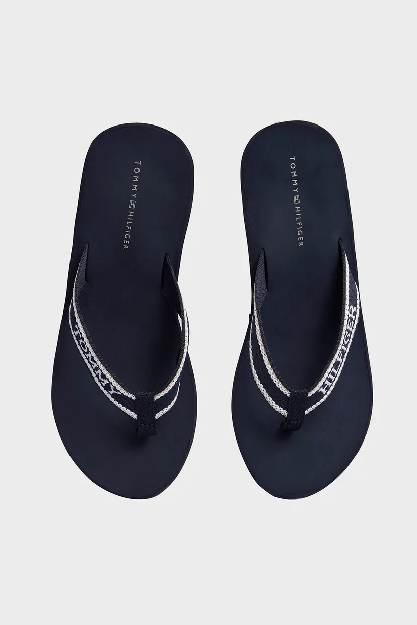 Жіночі темно-сині в'єтнамки HILFIGER WEDGE BEACH SANDAL 4