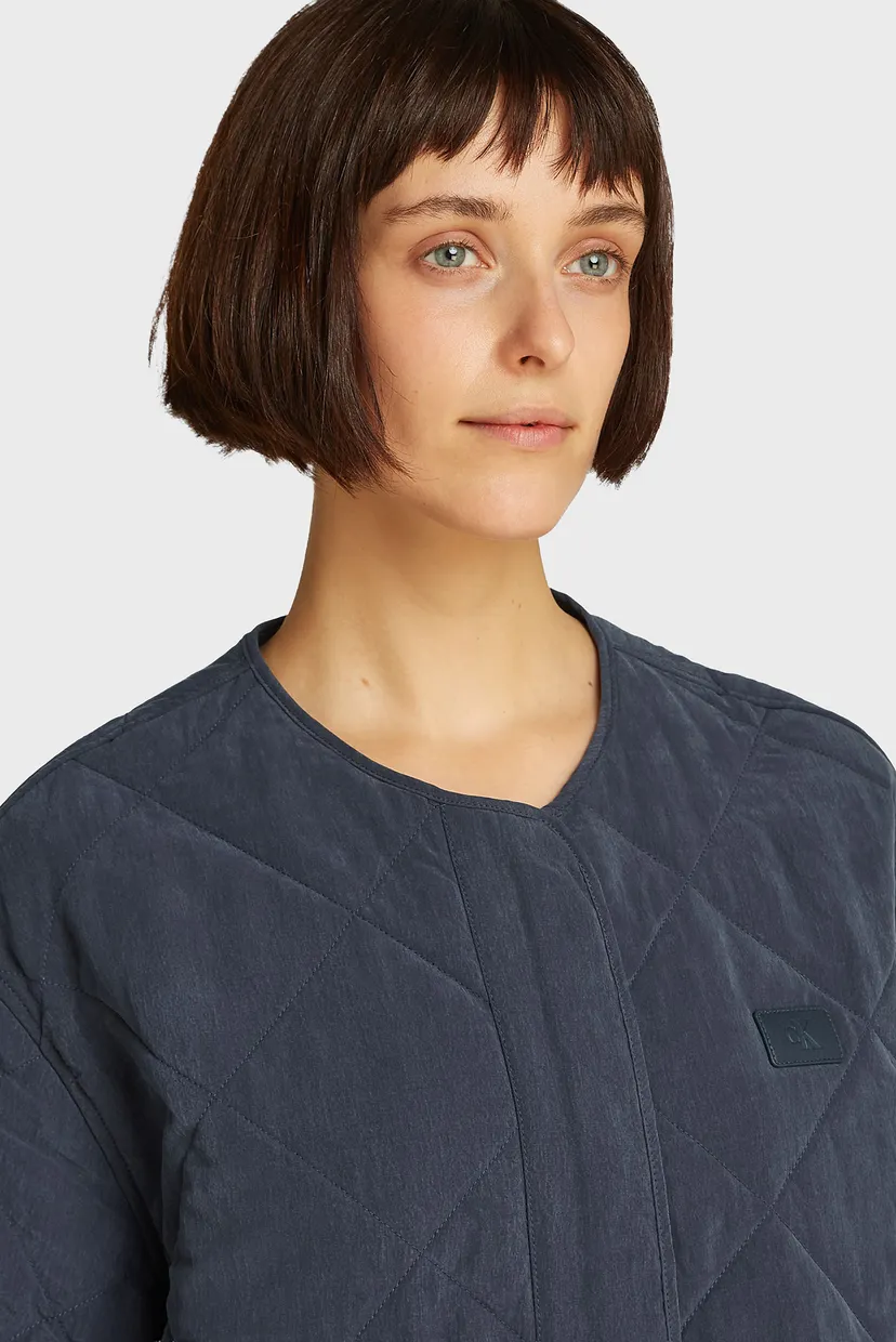 Женская темно-синяя куртка WASHED LYOCELL SHACKET 4