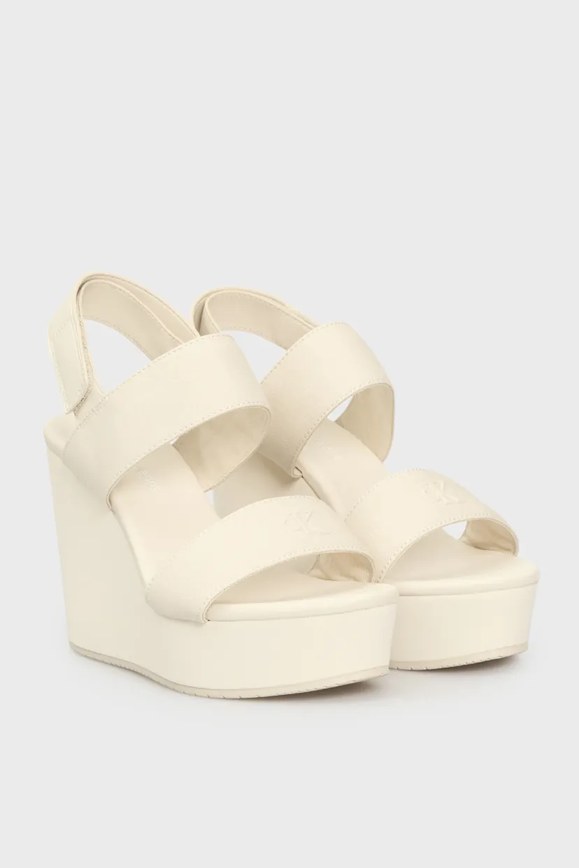 Жіночі білі босоніжки WEDGE 3