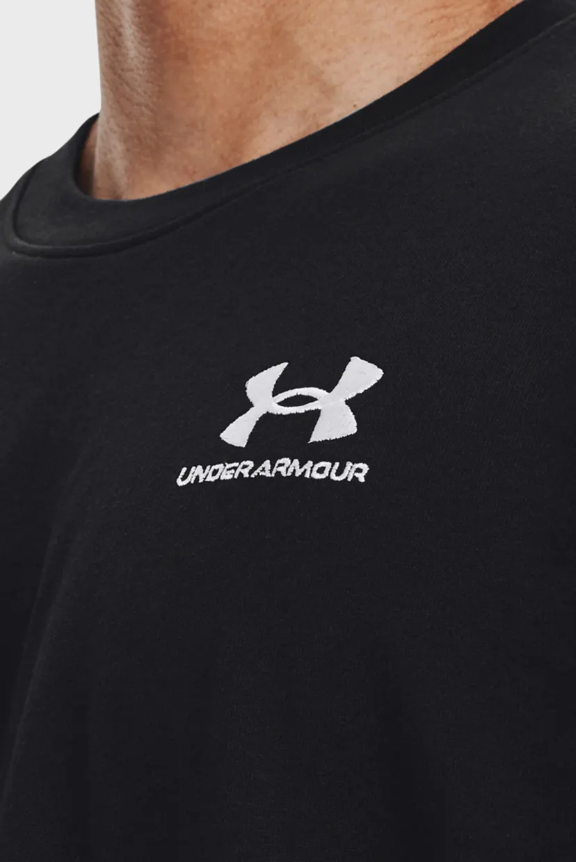 Мужская черная футболка UA LOGO EMB HEAVYWEIGHT 4