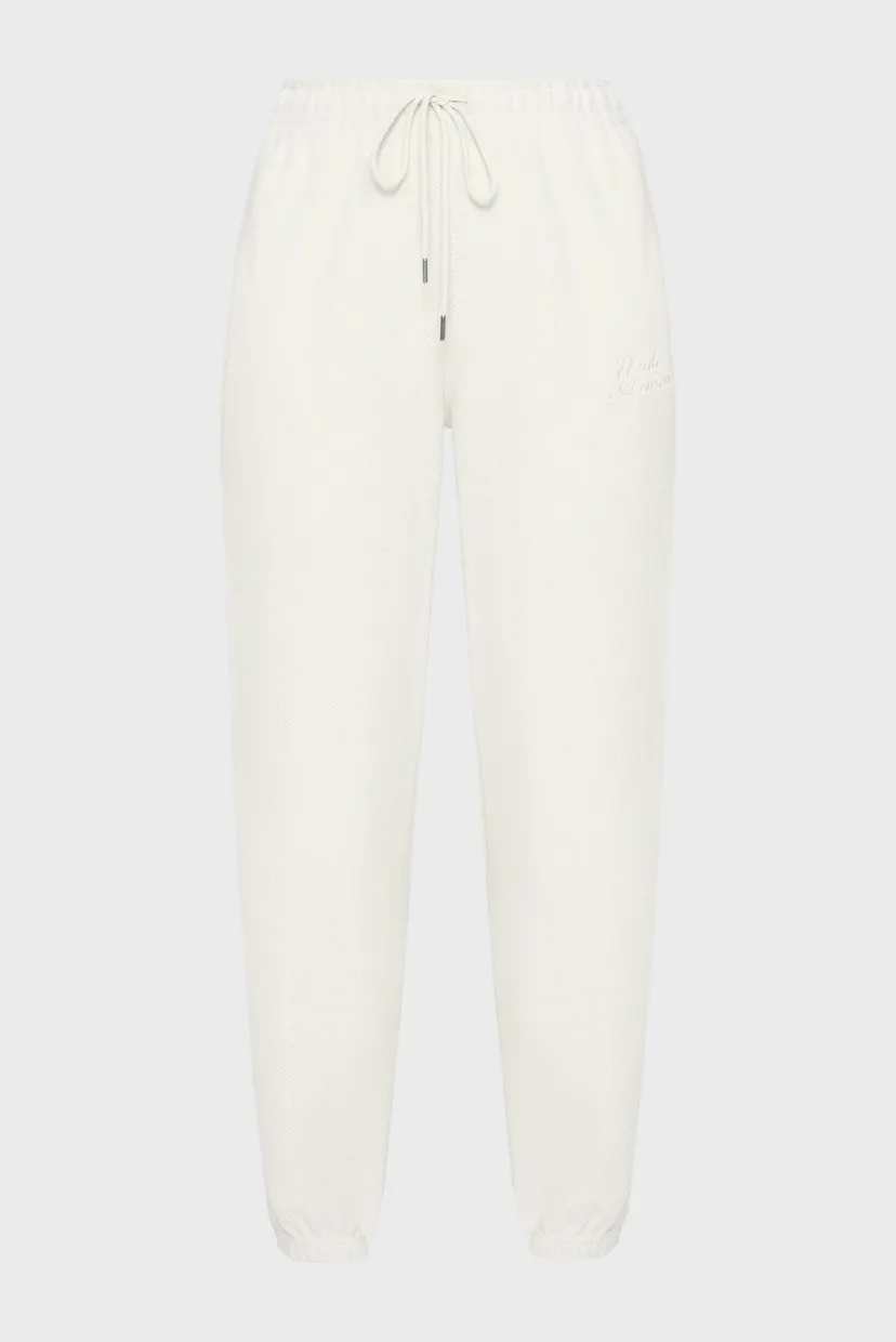Женские белые спортивные брюки Icon Terry Varsity Jogger 5