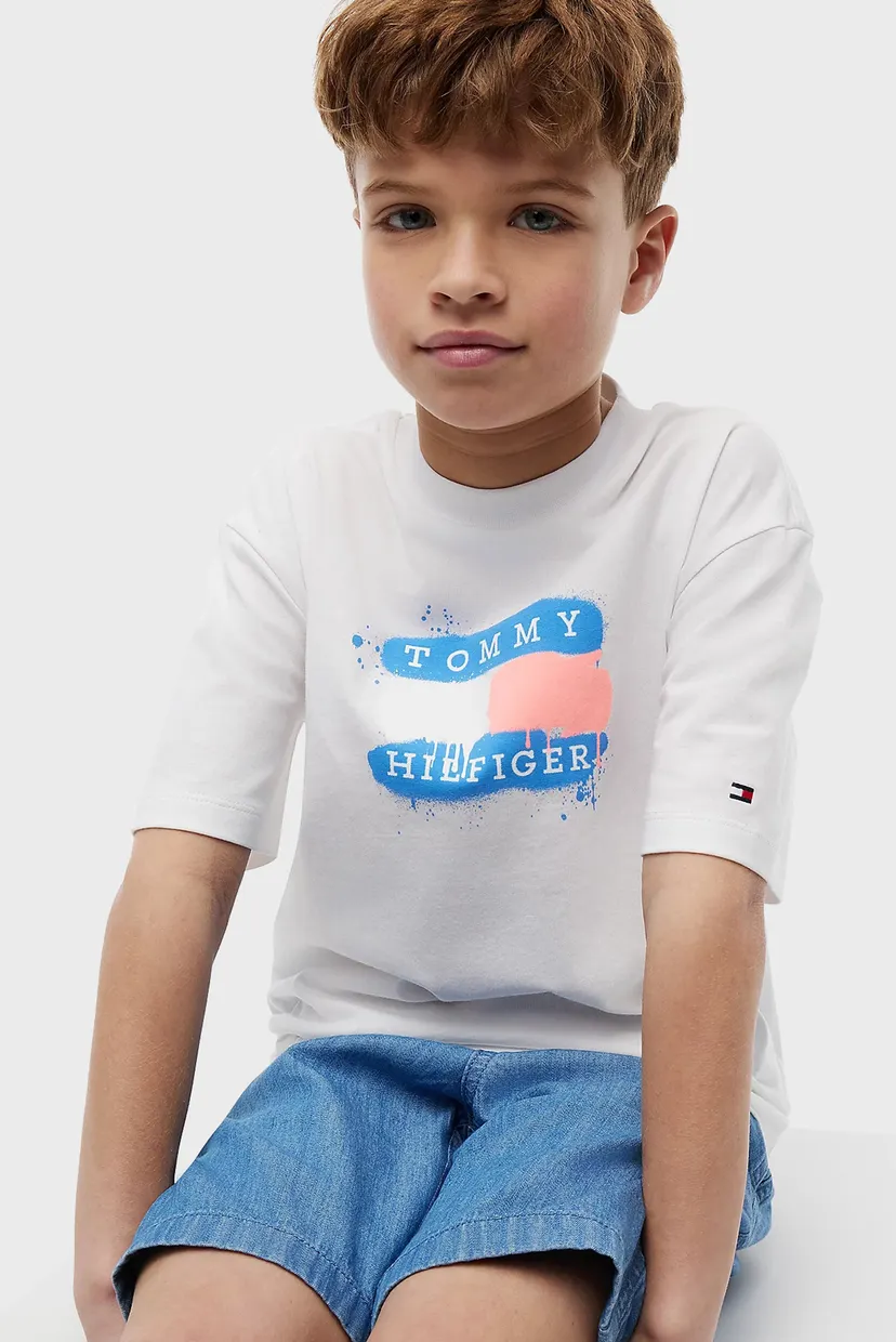 Дитяча біла футболка TOMMY FLAG GRAFFITI T-SHIRT SS 4