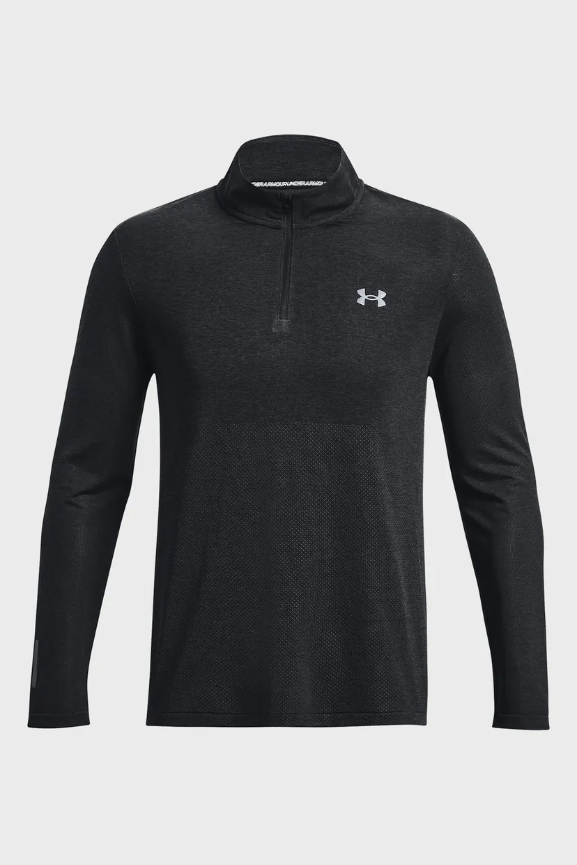 Мужская черная спортивная кофта UA SEAMLESS STRIDE 1/4 ZIP 5